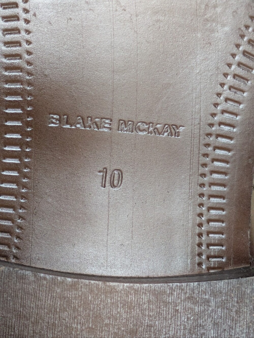 Blake Mckay Wingtip Brogue Chukkas Size 10 Men's Dark Brown Leather NEVER WORN - Picture 10 of 11